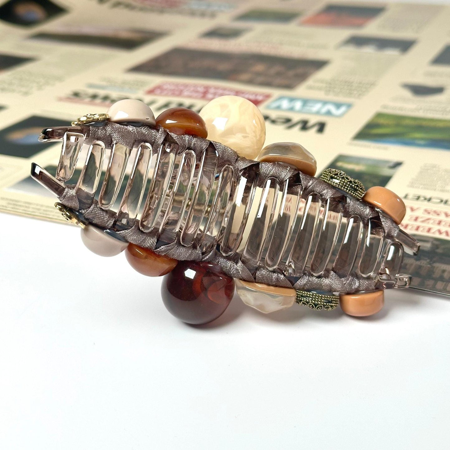 Fall Beads Hair Claw