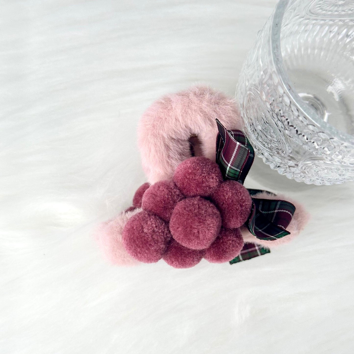 Felted Grape Hair Claw