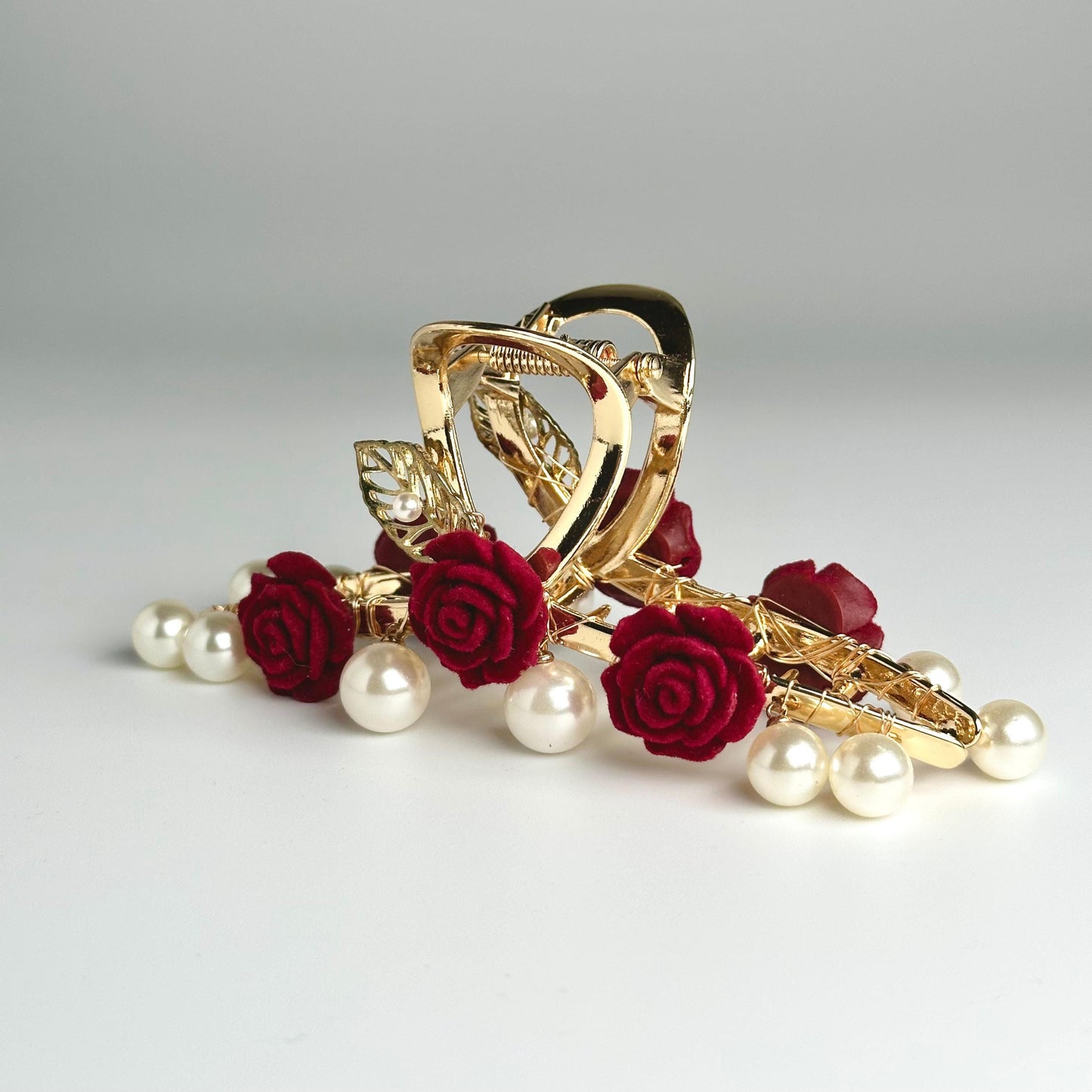 Rose & Pearl Hair Claw