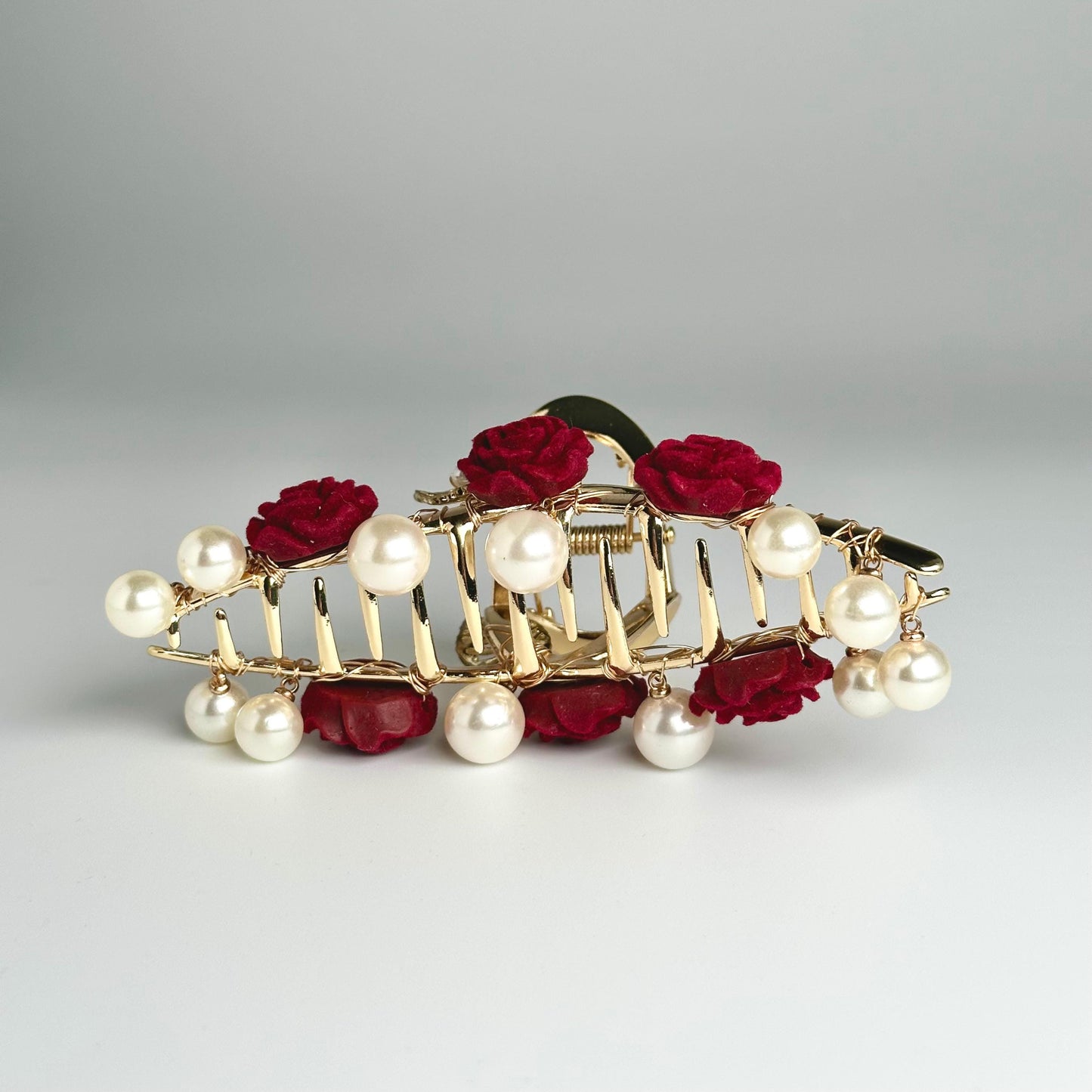 Rose & Pearl Hair Claw