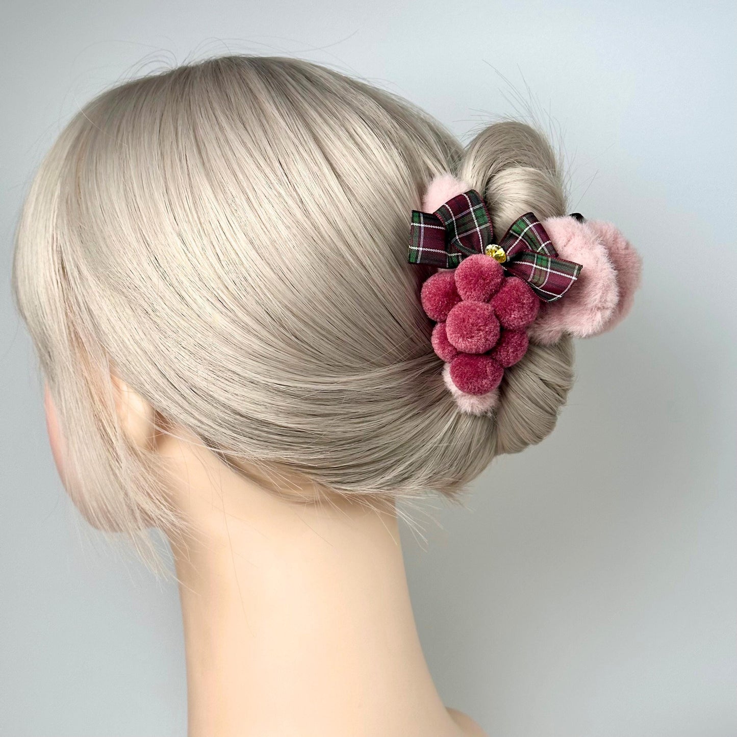 Felted Grape Hair Claw