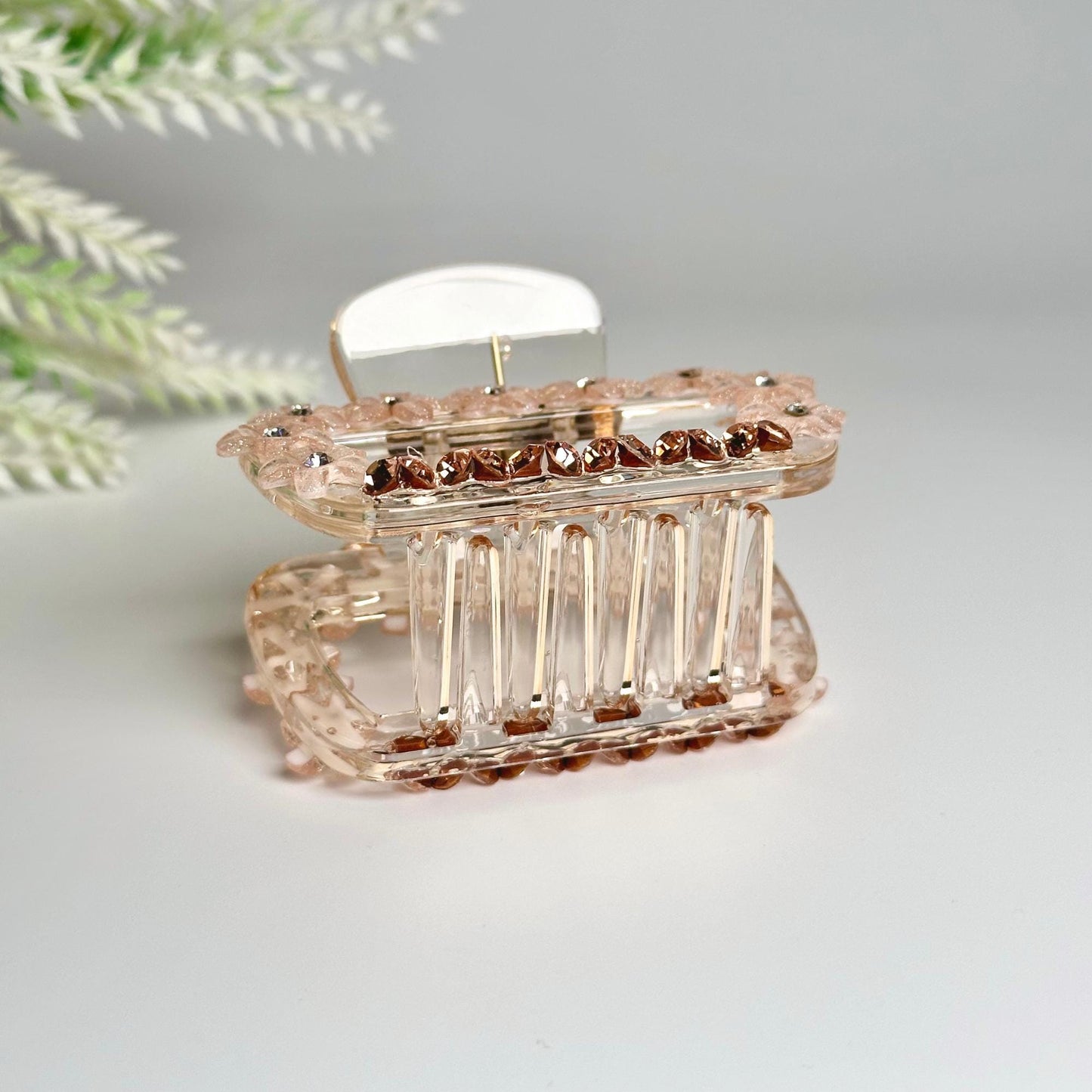 a close up of a hair comb on a table