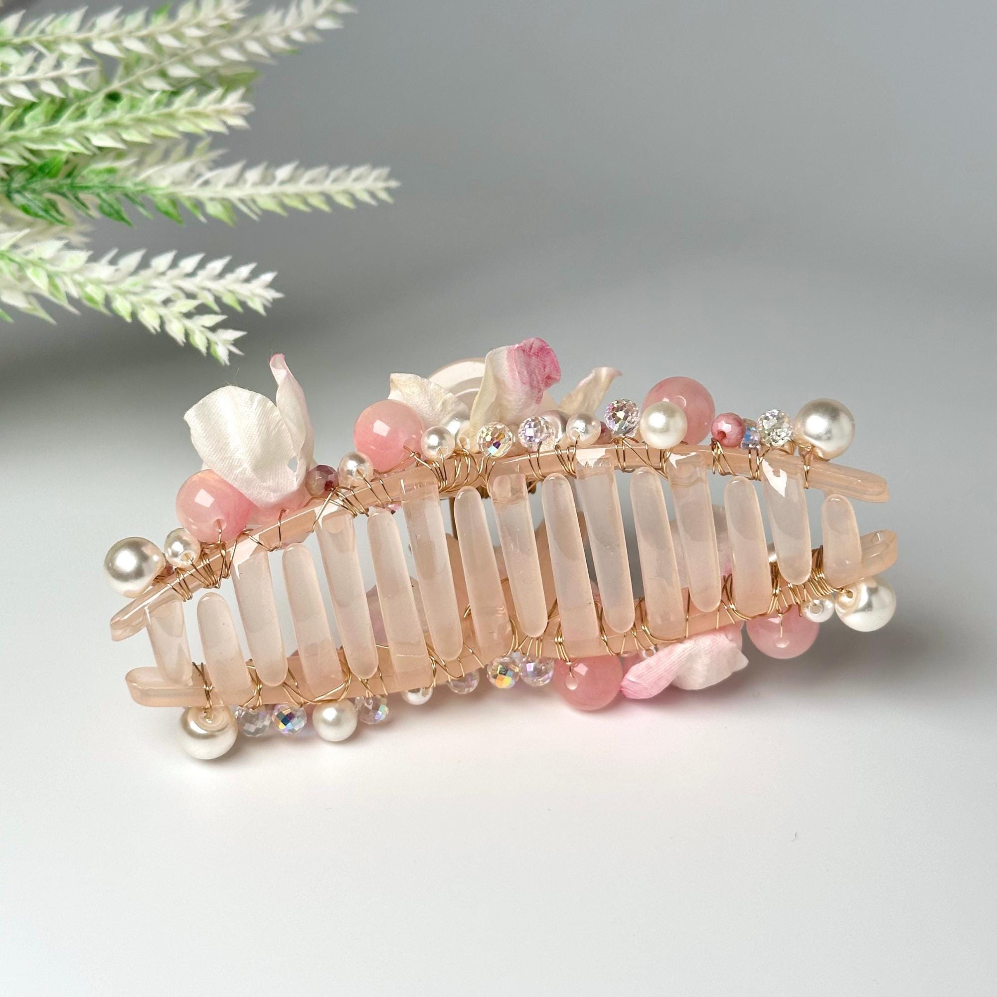 a close up of a hair comb on a table