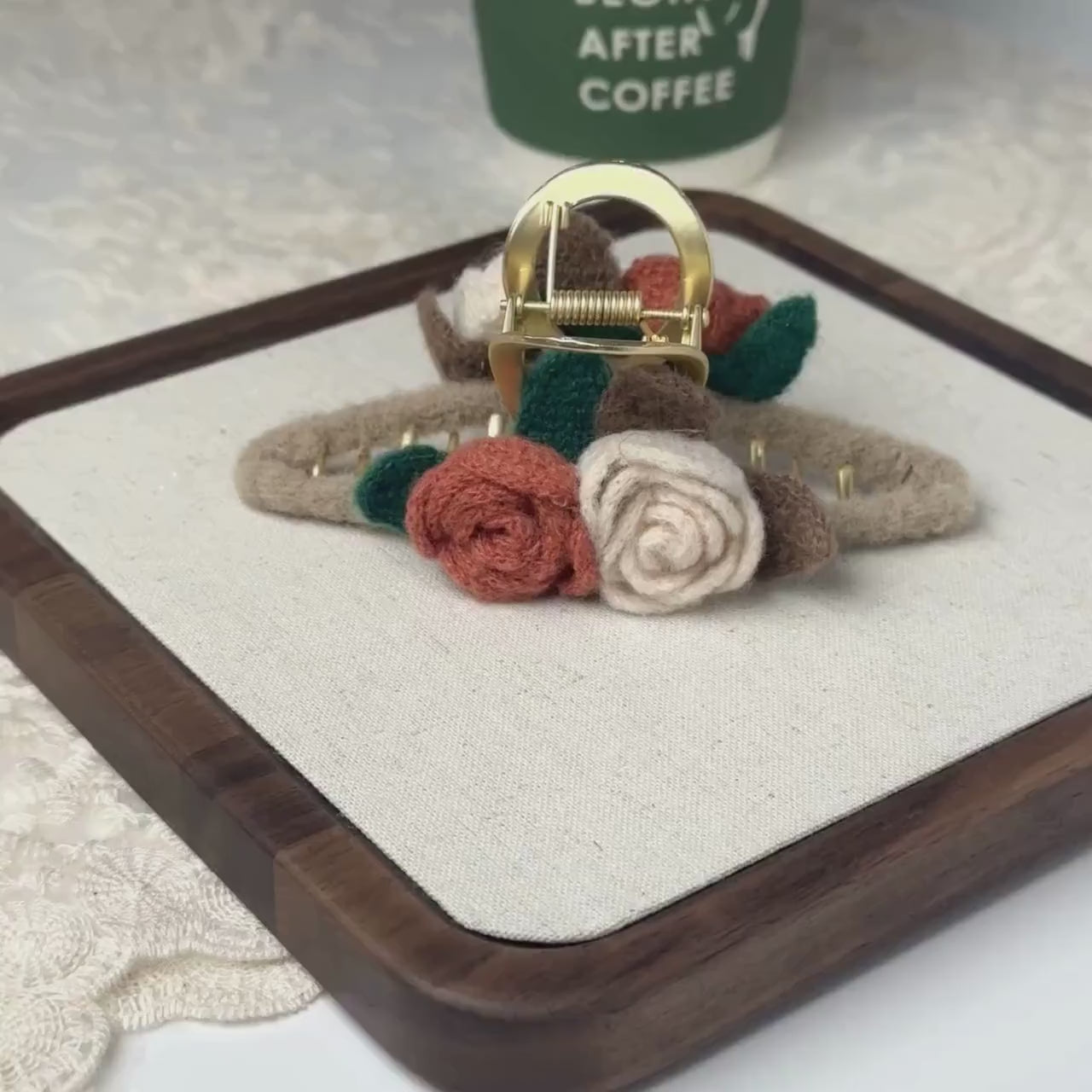 Rose Metal Hair Claw